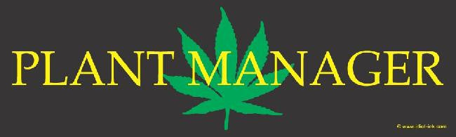 Sticker: PLANT MANAGER